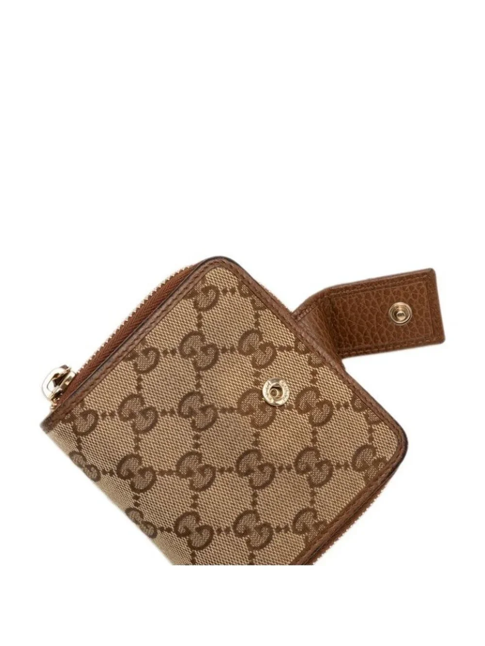 Gucci GG Canvas Bifold Wallet Beige Brown - Picture 6 of 10